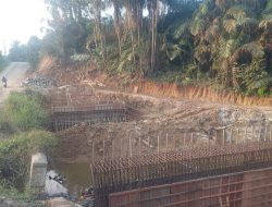 Pembangunan Jembatan sei  Bukit juragan Capai sudah 25 persen  Abutsment 1 dan Abutsment 2 dalam proses