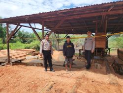 Kapolsek Kampar Kiri Lakukan Patroli di Beberapa Lokasi Dugaan Aktivitas Dugaan Ilegal Logging & Mafia BBM