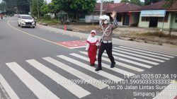 Giat Pengaturan  Lalu Lintas,oleh Personel Unit Lantas Polsek Bandar Seikijang