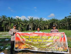Patroli Karhutla dan penyebaran maklumat Kapolda Riau tentang larangan pembakaran hutan dan lahan