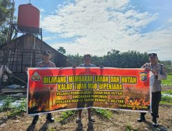 Patroli Karhutla dan penyebaran maklumat Kapolda Riau tentang larangan pembakaran hutan dan lahan