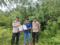 Personil Polsek Bandar Seikijang Laksanakan Patroli Karhutla dan penyebaran maklumat Kapolda Riau