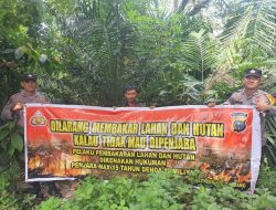 Patroli Karhutla dan penyebaran maklumat Kapolda Riau tentang Larangan Karhutla